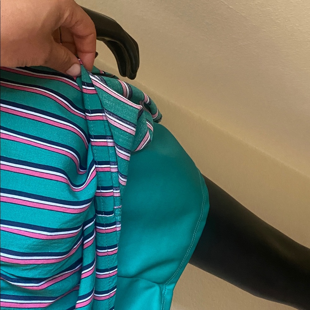 FAVLUX Kawaii Cute Striped Teal Pink Blue White Sundress - Picture 12 of 14